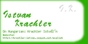 istvan krachler business card